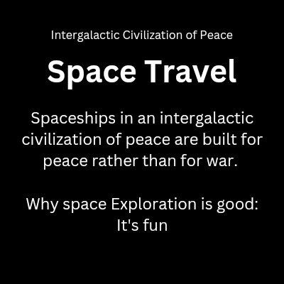 Space Travel: Intergalactic Civilization of Peace
